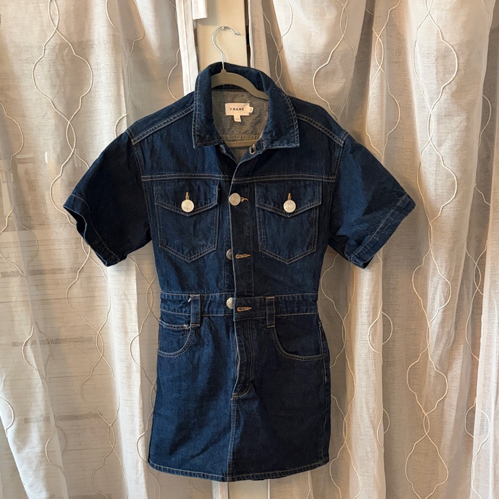 Frame Denim Blue Textured Fabric